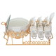 Al Saif Gallery porcelain soup set, 16 pieces, gold-white stand product image 2