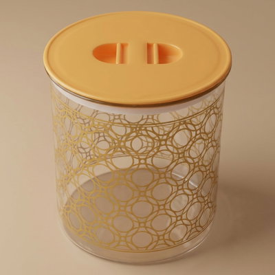علبة بلاستيك السيف غاليري، 3250مل، دائري - ذهبي product image 1