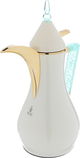 Al Saif Gallery Maha thermos set, two pieces, 1 liter, thermal glass inner shell, steel outer shell - pearl product image 7