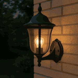 انارة جدارية خارجية نوركو، قاعدة لمبة E27، 45 سم - اسود product image