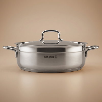 Korkmaz Alpha Stainless Steel Pot, 26 x 8 cm - Silver product image 1