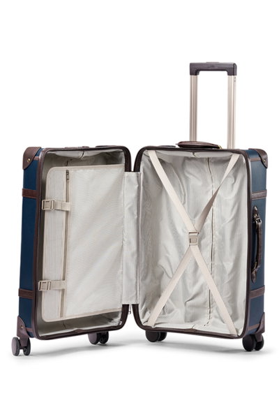 Limra LMA-6081 Artificial Leather Travel Suitcase, 20 Inch, 4 Wheels, 360 Degree Rotating - Blue Brown product image 5