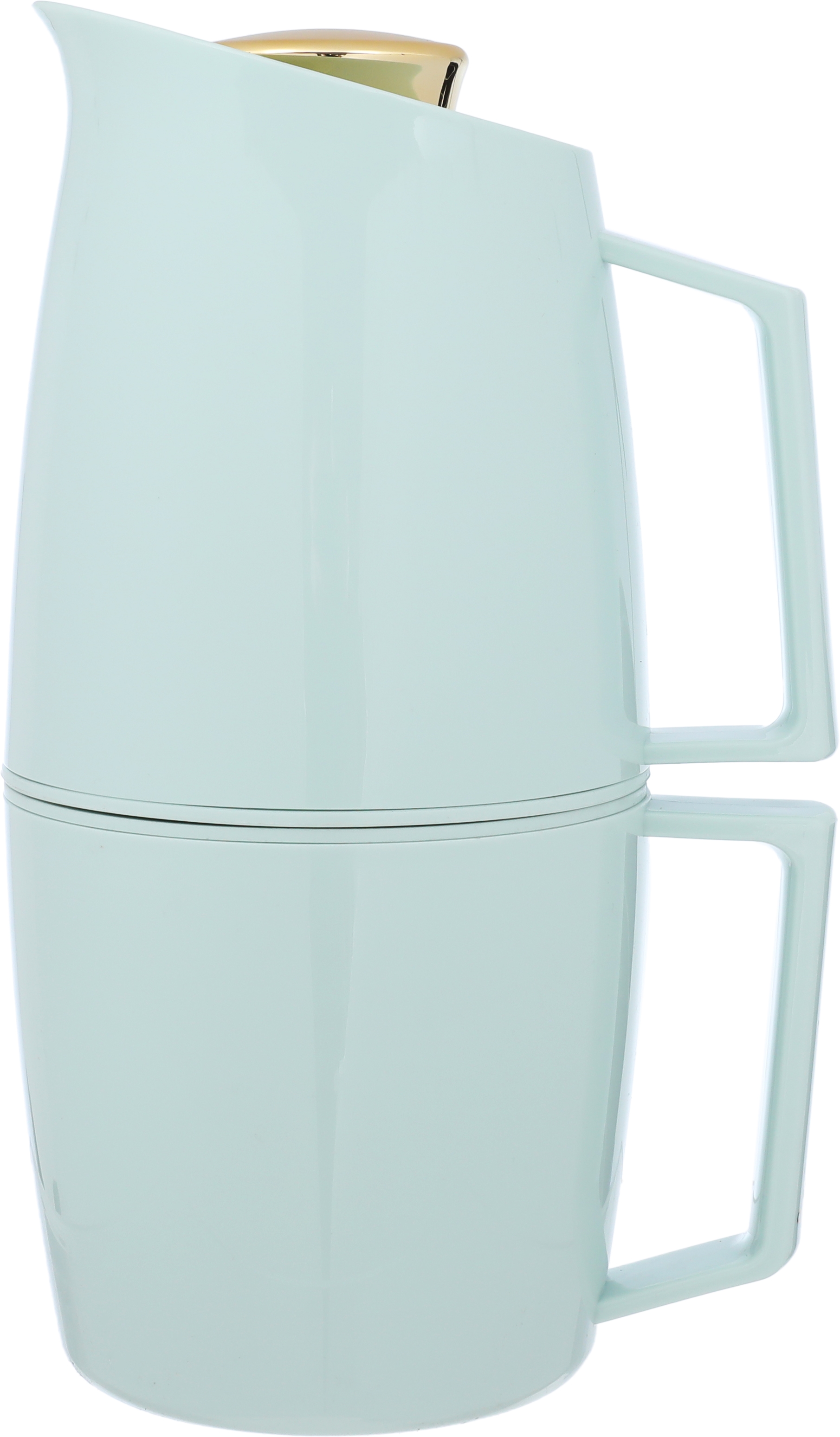 Al Saif Gallery thermos, 0.5/0.5 litre, thermal glass inner container, plastic outer shell - light blue product image 1