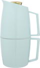 Al Saif Gallery thermos, 0.5/0.5 litre, thermal glass inner container, plastic outer shell - light blue product image 1