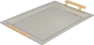 طقم طوفريات ستانلس استيل السيف غاليري، 3 قطع، مستطيل، يد ذهبي - فضي product image 2