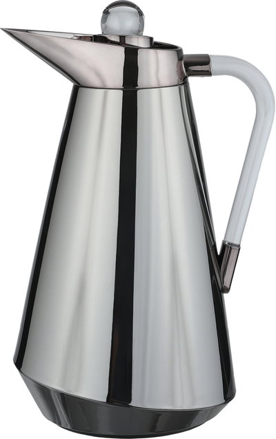 Al Saif Gallery Tarif Thermos Set, 1/0.7 Liter, Glass Interior, 2 Pieces, Transparent Handle, Push-Button Lid - Black product image 3