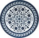 طقم تقديم سفرة بورسلان السيف غاليري، 16 قطعة، زخارف فنية - أبيض أزرق product image 5