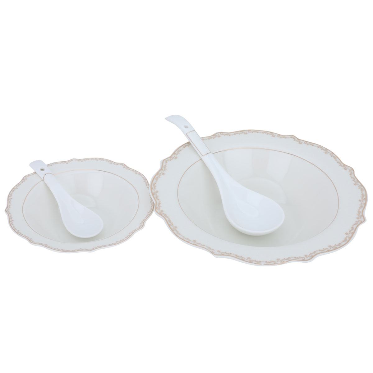Al Saif Gallery Porcelain Dining Set, 65 Pieces - Golden White product image 6