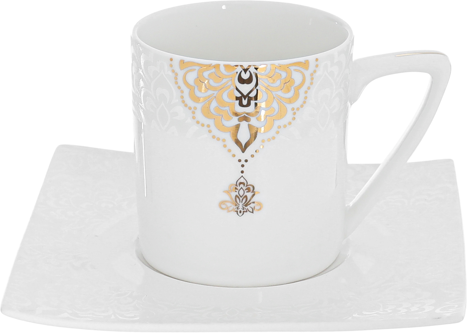 طقم سفرة بورسلان دانيا، 77 قطعة - ابيض ذهبي product image 4