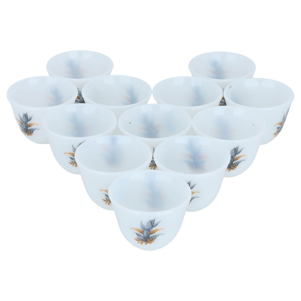 Arcopal Al Saif Gallery Arabic coffee cups set, large, wooded, 12 pieces - white product image 2