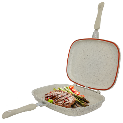 Al Saif Gallery Granite Cookware (Rocky), double-sided, 36cm - beige product image 2