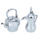 Al Saif Gallery Sulaiman Steel Dallah Set, 0.9 / 1.6 litres, 2 pieces - silver product image 2