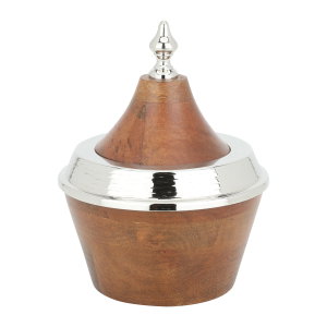 Al Saif Gallery Steel Date, 12.5 X 12.5 X 8 Cm - Silver Brown product image