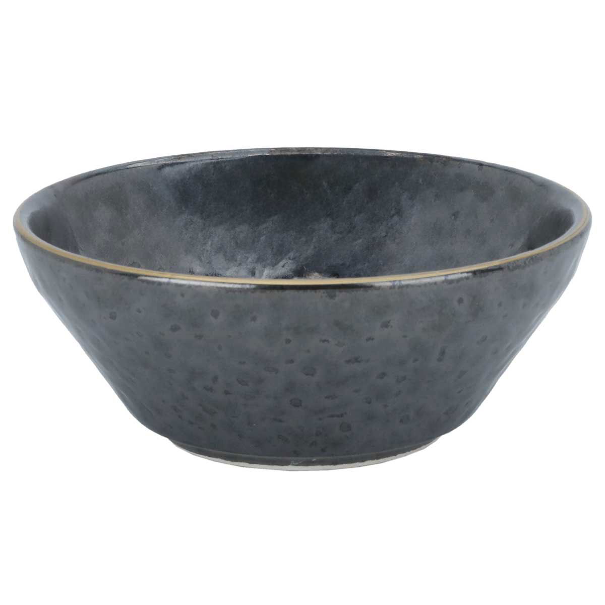 Al Saif Gallery porcelain soup bowl, 12 cm, gold-black line product image 1