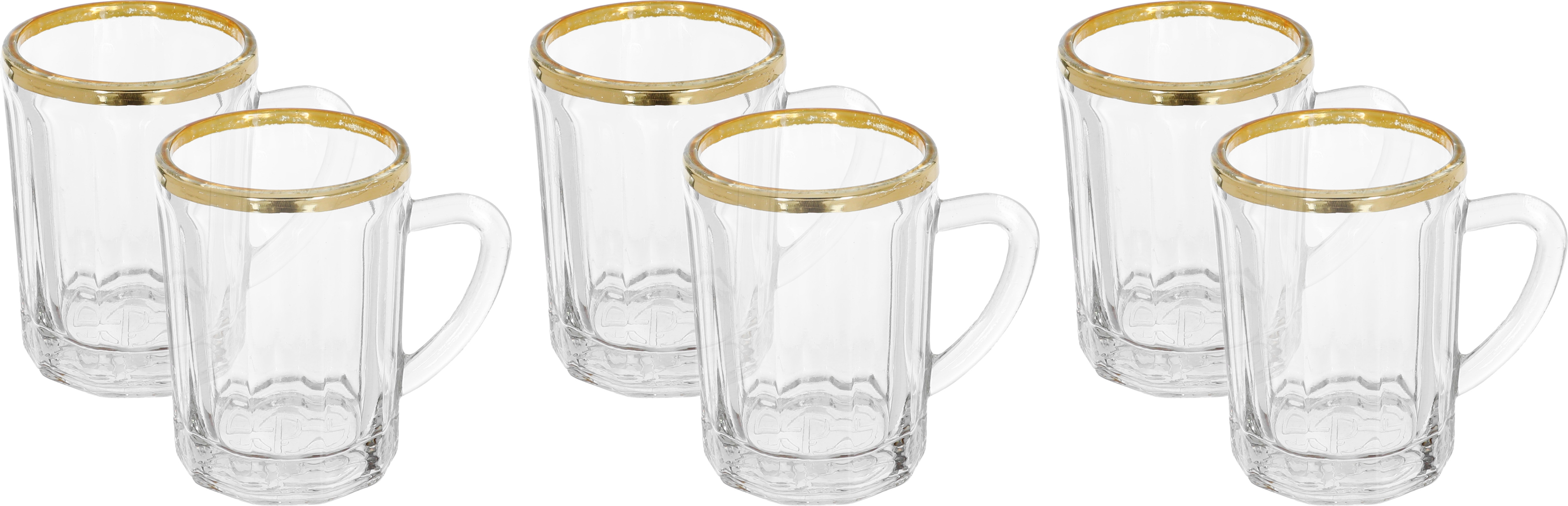 Alsaif Plus glass rim set, 6 pieces, 88 ml - clear product image 1