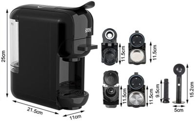 ماكينة قهوة إسبرسو ويننج ستار، 600 مل، 1450 واط، ST-9705 - اسود product image 10