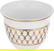 Al Saif Gallery porcelain Arabic coffee cups set, 12 pieces, golden pattern - white product image 2