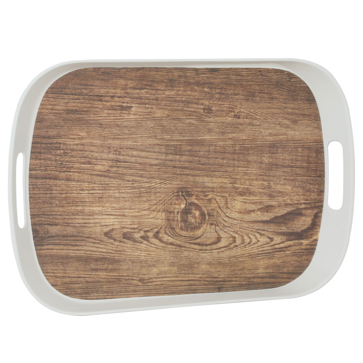 طوفرية ميلامين السيف غاليري، 42x29x3 سم - ابيض خشبي product image