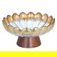 ستاند تقديم حلا زجاج السيف غاليري، 16×16×7.5 سم، بقاعدة خشبي - ذهبي product image 2