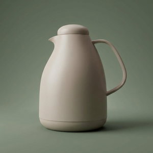 Al Saif Gallery thermos, 1 liter, thermal glass inner container, plastic outer shell - dark beige product image