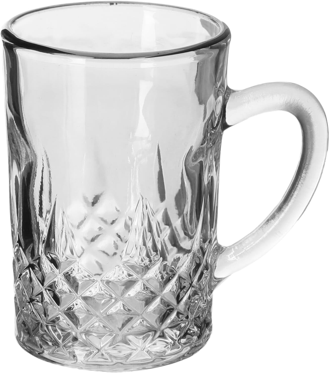 طقم بيالات شاي زجاج ماكس السيف غاليري، بخط ذهبي، 6 قطعة - شفاف product image 2