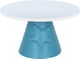 Steel dessert serving stand with a blue base from Al Saif Gallery, 21 x 21 x 12 cm, circular - white product image 2
