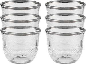 طقم فناجين قهوة سعودية زجاج السيف غاليري، 60 مل، 6 قطع - شفاف product image