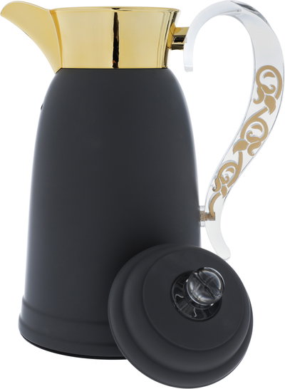 Al Saif Gallery Qamar thermos set, 1 liter, thermal glass inner container, steel outer shell - dark gray product image 7