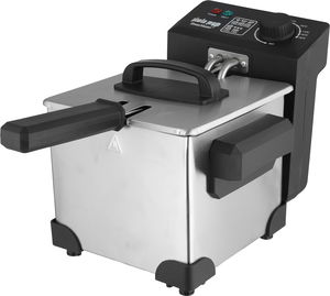 قلاية زيت كهربائية هوم ماستر، 1000 واط 1.5 لتر، HM-520 - فضي اسود product image