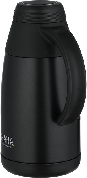 Shaha Thermos, Stainless Steel Inner Container, 0.8 Liter, Self-Service, Pressurized - Black product image 2