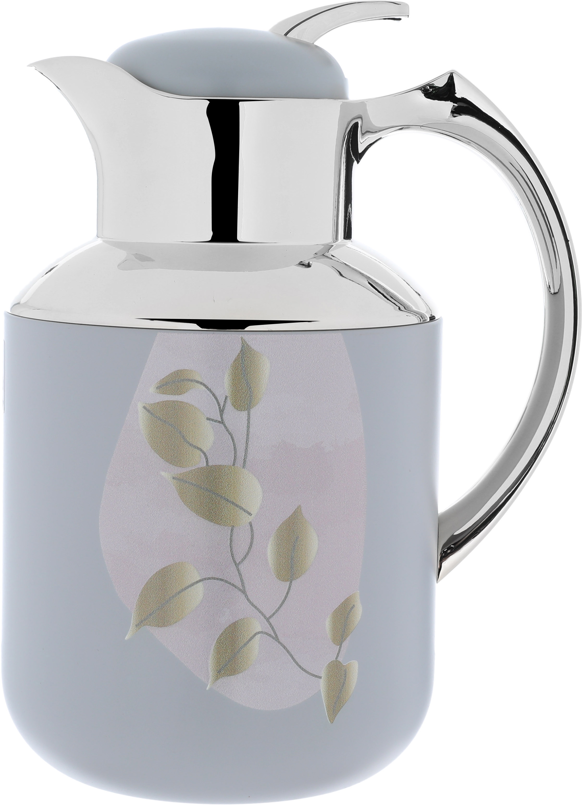 Al Saif Gallery Florya Pro thermos set, 1/0.5 liter, 2 pieces, thermal glass inner container, steel outer shell - light gray product image 4