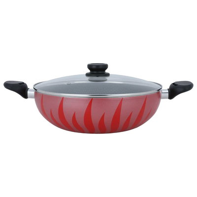قدر طبخ أستيل السيف غاليري، 32 سم، غطاء زجاج - أحمر product image 2