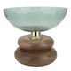Glass cake stand with Al Saif Gallery base, 25 x 25 x 20 cm, round - brown product image 1
