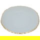 Al Saif Gallery glass sweet dish, 21 x 2 cm, golden rim, round - transparent product image 2