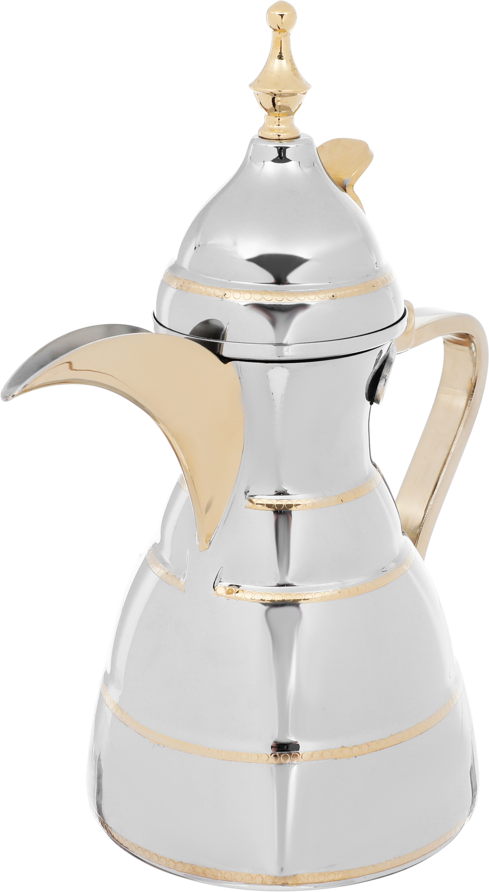 دلة الدرعية استيل بيد ذهبي السيف بلص، 0.9 لتر - فضي product image 2