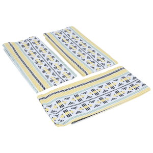 طقم حامل منشفة قماش السيف غاليري، 3 قطع - أصفر أبيض product image 2