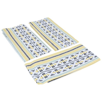 طقم حامل منشفة قماش السيف غاليري، 3 قطع - أصفر أبيض product image 2