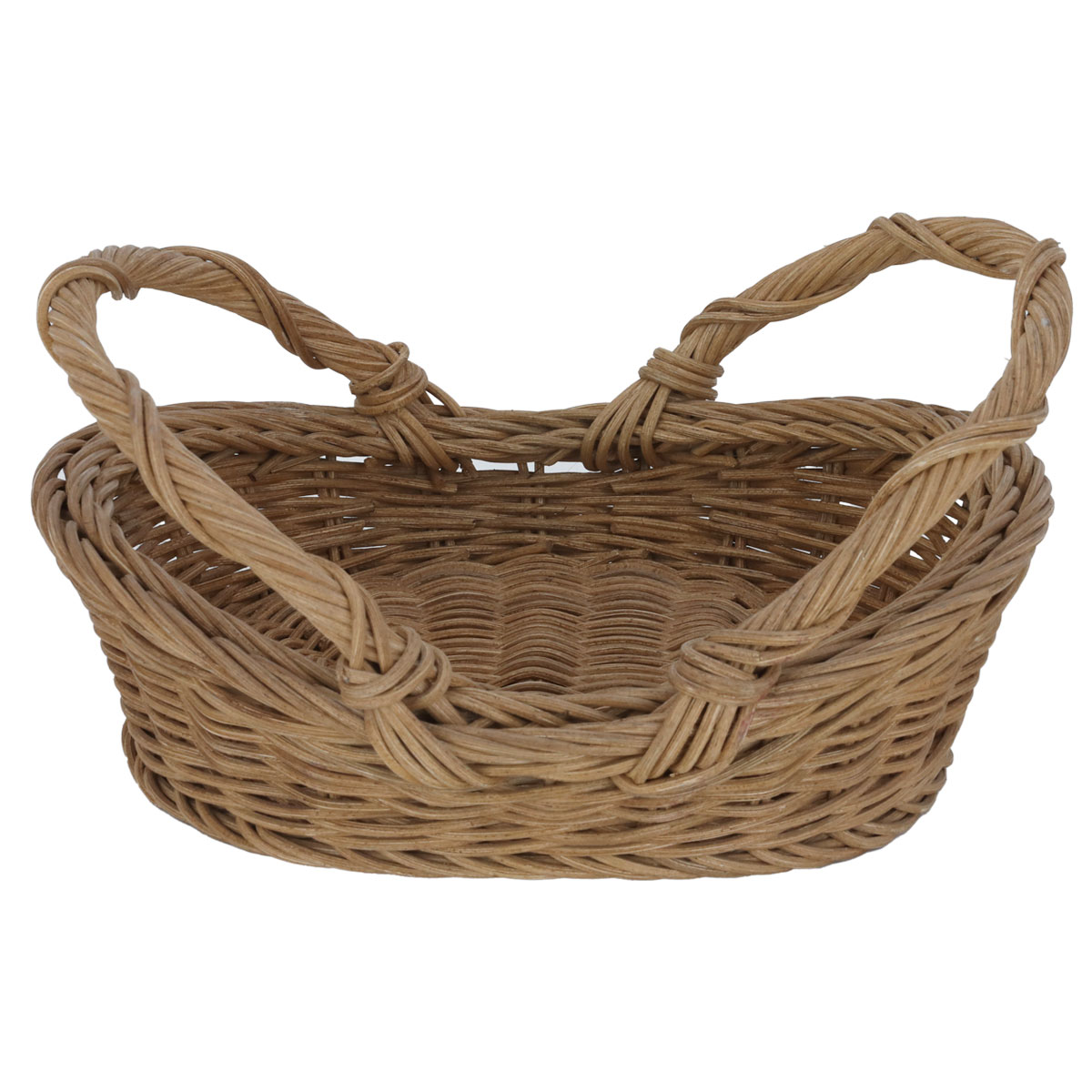 سلة تقديم خوص بيضاوية السيف غاليري، 27.5×22×9 سم - بيج product image