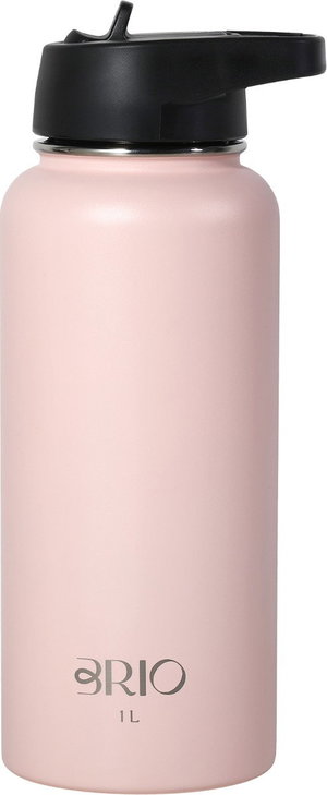 Brio Stainless Steel Bottle Thermal Mug, 1 Liter - Pink product image 2