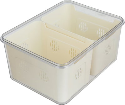 علبة تخزين أكريليك السيف غاليري، 30x24x14 سم، غطاء، مستطيل، 2 خانة - شفاف product image 3
