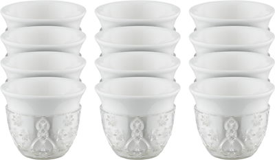 Al Saif Plus Porcelain Noura Coffee Cup Set, 12 Pieces - White product image 1