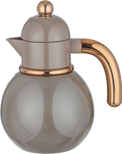 Alsaif Gallery Thermos, 0.7 L, Stainless Steel Inner Liner, Gold Handle, Self-Service Pouring - Cappuccino product image 2