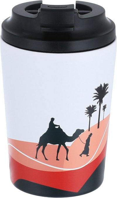 Saif Gallery Stainless Steel Thermal Mug, 240 ml, Lid - White product image 2