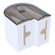 حامل ورق الحمام بلاستيك السيف غاليري، 17x14x15 سم، مع غطاء - أبيض product image 1