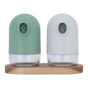 Al Saif Gallery glass navigation set, two pieces, wooden base - colored product image 2