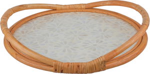 Al Saif Gallery Wicker Tray, 43×43×9 cm - Beige product image