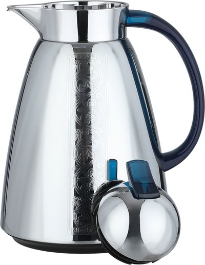 طقم ترامس سيف بلص، 0.7 / 1 لتر، خامة داخلية زجاج، غطاء ضغاط - فضي لامع أزرق product image 5