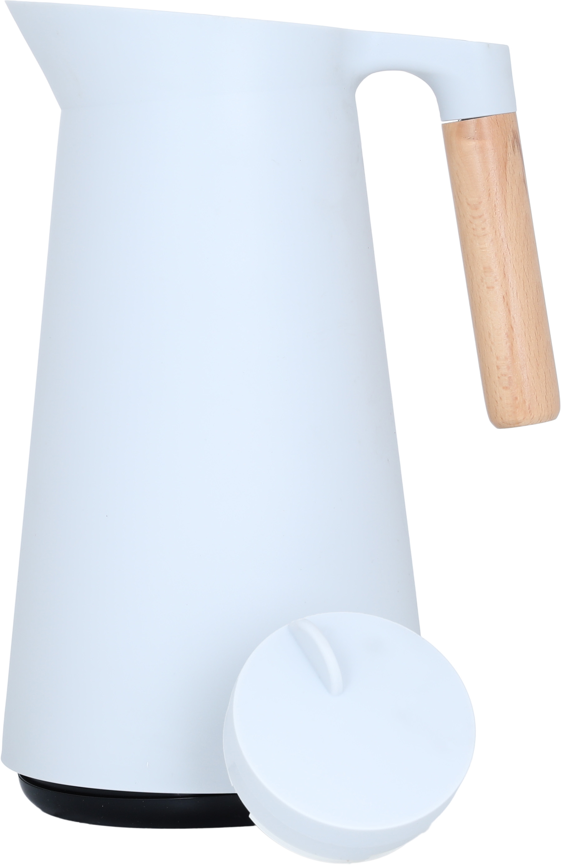 Timeless Linda Thermos, 1 liter, wooden handle, thermal glass inner shell, plastic outer shell - gray product image 2