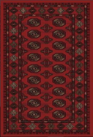 سجاده بشاير شكل مستطيل، 1×2 سم، صنع آلياً - احمر product image