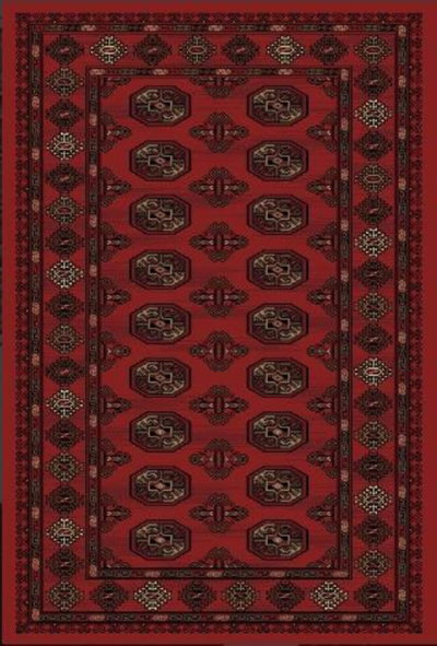 سجاده بشاير شكل مستطيل، 1×2 سم، صنع آلياً - احمر product image 1